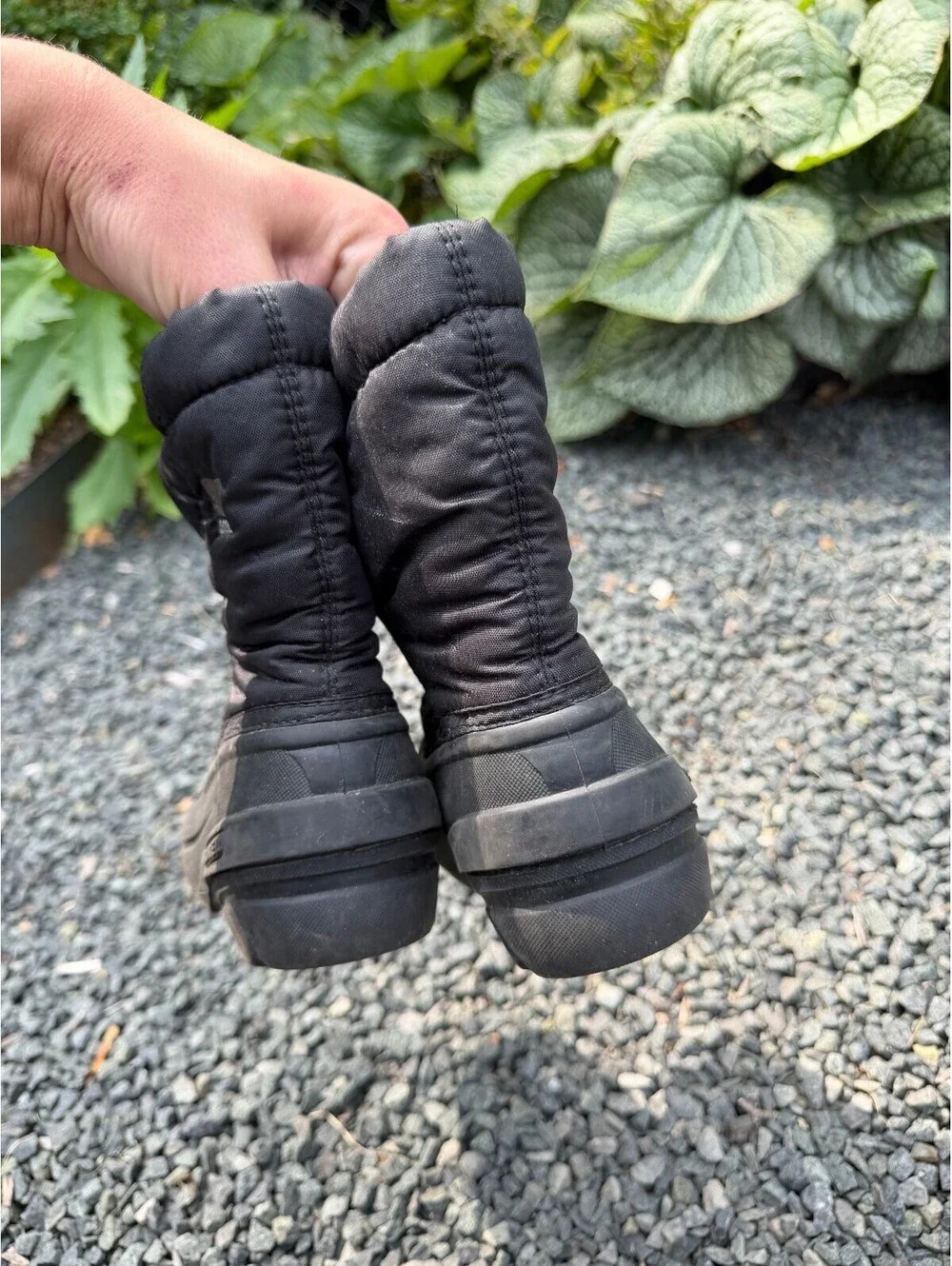 Kids Flurry Black Gray Winter 100% Waterproof Boots Size 12